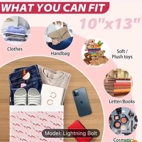 Polymailers (20) 10x13” Pink and Red Lightning Bolt Bags New with self sealing - Picture 5 of 7